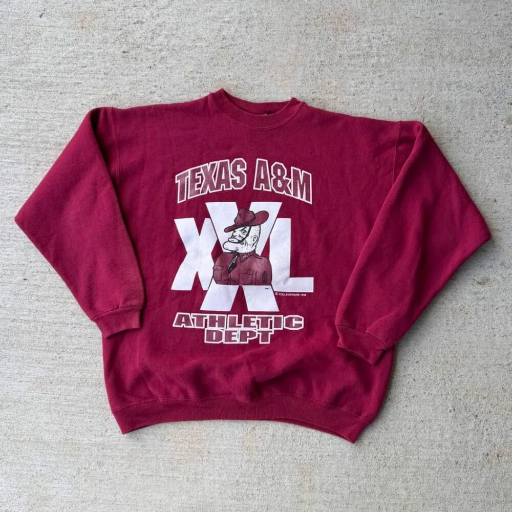 Vintage 1996 Texas A&M Aggies Ol Sarge Athletic Dept Sweatshirt Mens Large